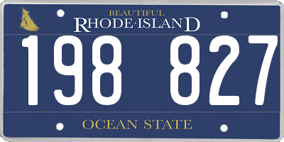 RI license plate 198827
