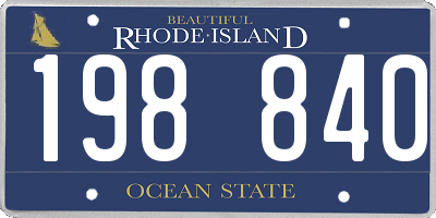 RI license plate 198840