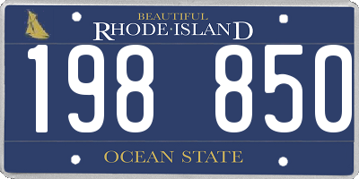 RI license plate 198850