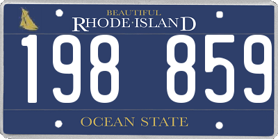 RI license plate 198859