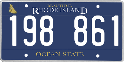 RI license plate 198861