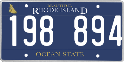RI license plate 198894