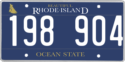 RI license plate 198904