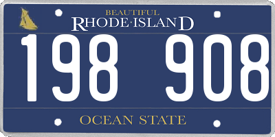 RI license plate 198908