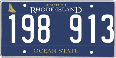 RI license plate 198913