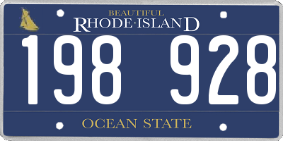 RI license plate 198928