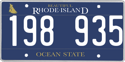 RI license plate 198935