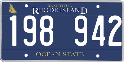 RI license plate 198942