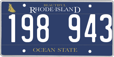 RI license plate 198943