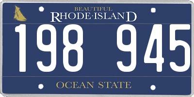 RI license plate 198945