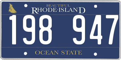 RI license plate 198947