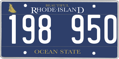 RI license plate 198950