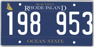 RI license plate 198953