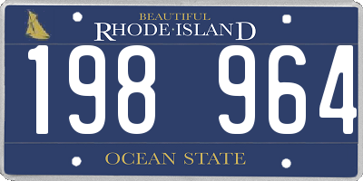 RI license plate 198964