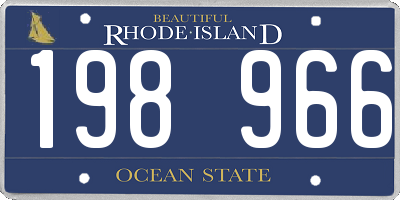 RI license plate 198966