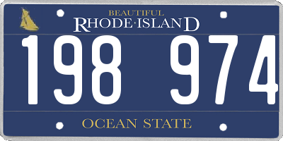 RI license plate 198974