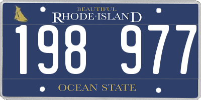 RI license plate 198977