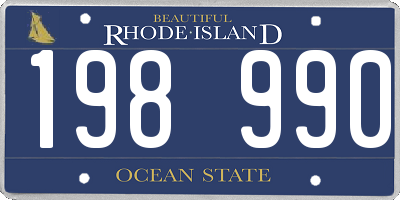 RI license plate 198990
