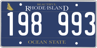 RI license plate 198993