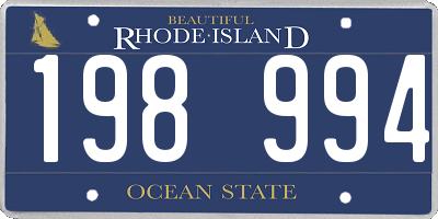 RI license plate 198994