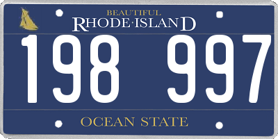 RI license plate 198997