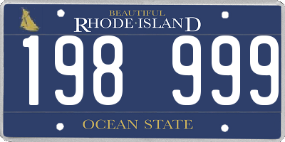 RI license plate 198999