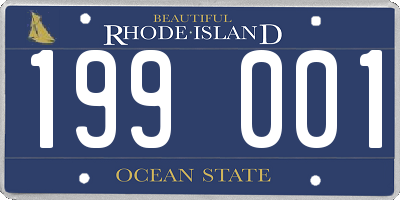 RI license plate 199001