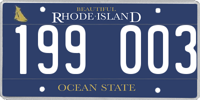 RI license plate 199003