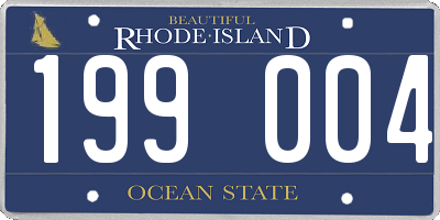 RI license plate 199004