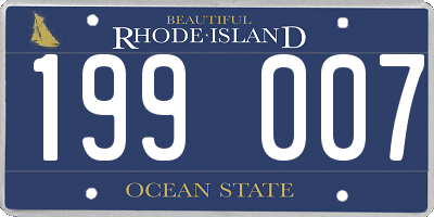 RI license plate 199007