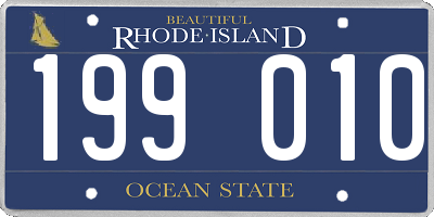 RI license plate 199010
