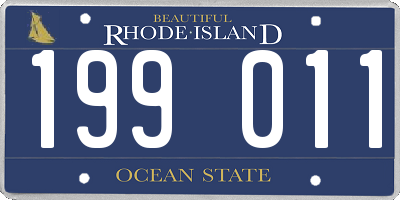 RI license plate 199011