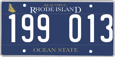 RI license plate 199013