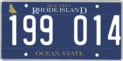 RI license plate 199014