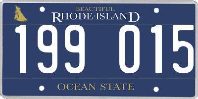 RI license plate 199015