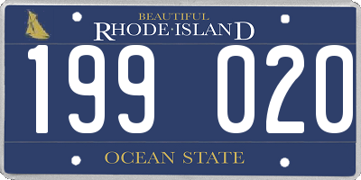 RI license plate 199020