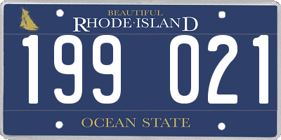 RI license plate 199021