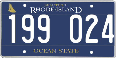 RI license plate 199024