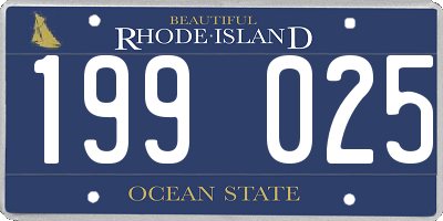 RI license plate 199025