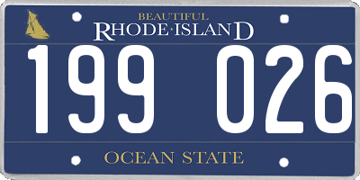 RI license plate 199026
