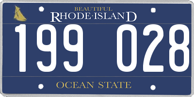 RI license plate 199028