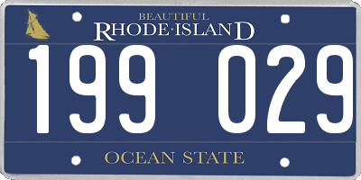 RI license plate 199029