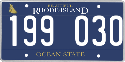 RI license plate 199030