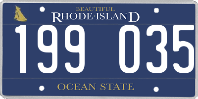 RI license plate 199035