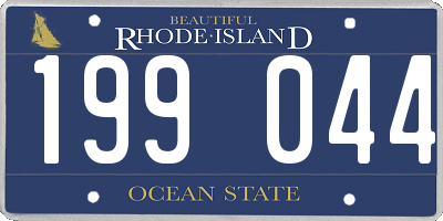 RI license plate 199044