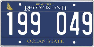 RI license plate 199049