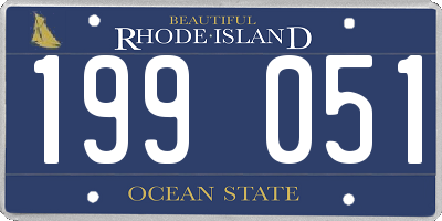 RI license plate 199051