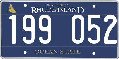 RI license plate 199052