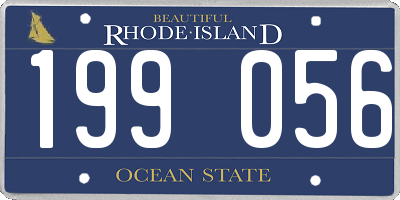 RI license plate 199056