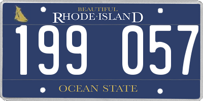 RI license plate 199057